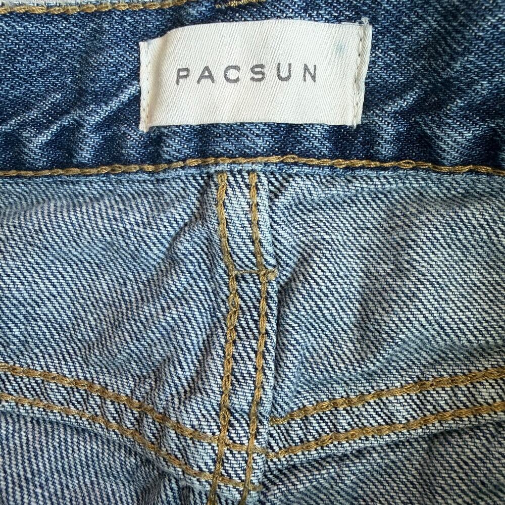 PacSun Lena Super Baggy Jeans Women's Size 25 Blue Wide Leg 100% Cotton Denim - Picture 4 of 14
